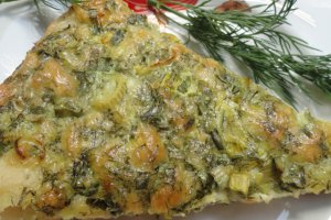 Placinta taraneasca cu cas de oaie,marar si ceapa verde