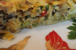 Tarta cu dovlecei si ciuperci la cuptor