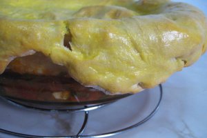 Pui cu legume şi un capac de pâine