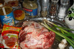 Miel la cuptor cu garnitura de legume