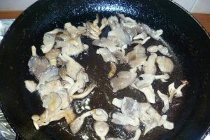Pleurotus cu branza si smantana