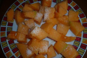 Inghetata de pepene galben, kiwi si ciocolata