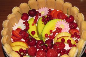 Tort cu ricotta si capsuni "Vis de fructe"