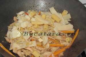 Pui cu legume chinezesti