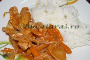 Pui cu legume chinezesti