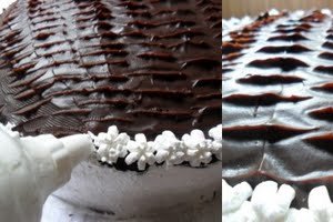 Tort cu spuma de vanilie si crema ganache