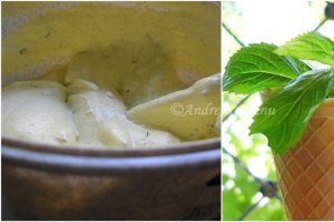 Inghetata de menta cu ciocolata