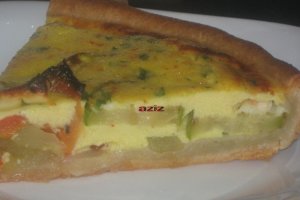 Tarta cu dovlecei si ardei copti