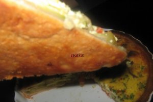 Tarta cu dovlecei si ardei copti