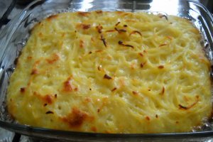 Budinca dulce cu spaghete
