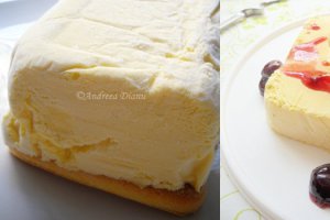 Inghetata de vanilie cu sos de cirese