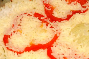 Orez basmati cu costita de porc la tigaie