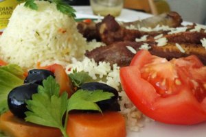 Orez basmati cu costita de porc la tigaie