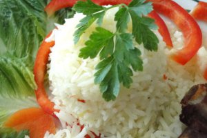 Orez basmati cu costita de porc la tigaie
