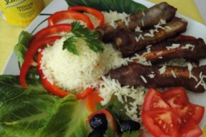 Orez basmati cu costita de porc la tigaie