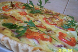 Tarta cu ceapa si dovlecei