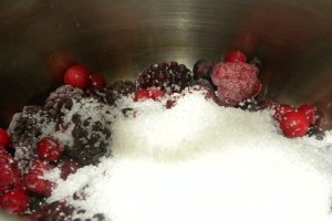 Tort cu mousse de fructe de padure