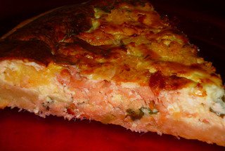 Quiche cu somon afumat