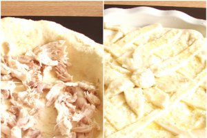 Tarta cu piept de pui si branza