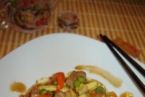 Muschiulet de porc cu legume si orez