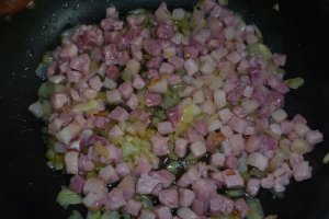 Orez cu mazare si pancetta
