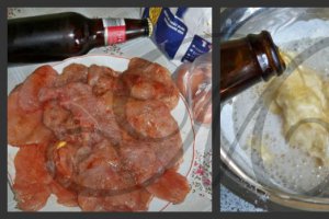 Snitele de pui cu bere