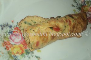 Carne de porc tocata cu rulada de omleta