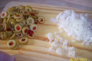 Friptura de curcan cu masline verzi