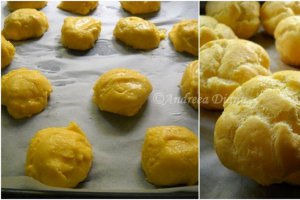 Profiterol cu inghetata de cirese