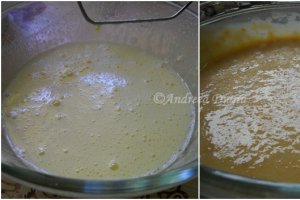 Tort cu inghetata de piersici si ciocolata