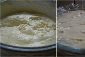Tort cu inghetata de piersici si ciocolata