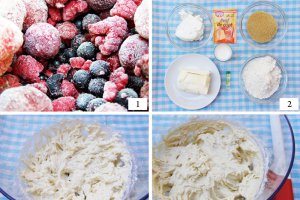 Tarta cu fructe de padure si crema de vanilie