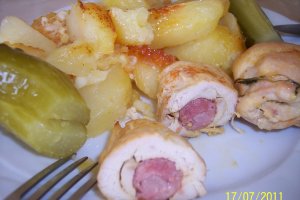 Rulouri de pui cu carnaciori