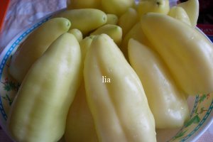 Ardei umpluti si aromati, in vas roman