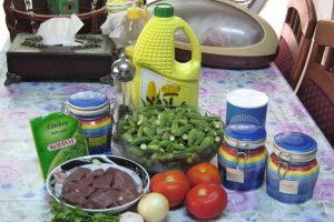 "Bamyah"-Mancare de bame cu carne de vita-specific arabeasca