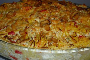 Paste cu pui, ciuperci si smantana