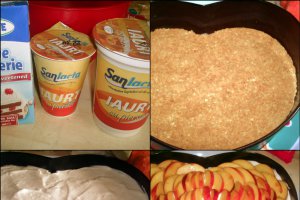 Tort cu iaurt si nectarine -  Reteta numarul 100!!