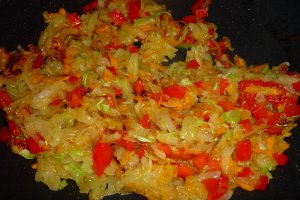 Budinca de omleta cu legume si feta