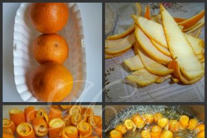 Melci confiati din coji de portocale