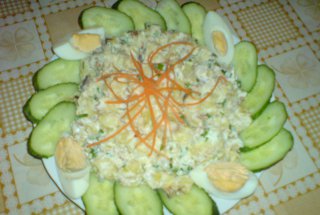 Salata cu peste afumat