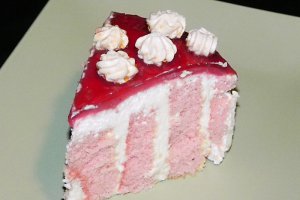 Tort "Spirala cu ciocolata alba si jeleu de zmeura"