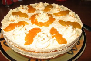 Tort special cu branza, caise si ciocolata alba