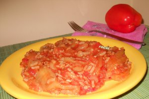 Ghiveci sau tocanita de ardei cu orez