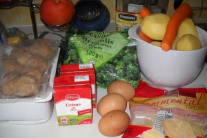 Sufleu de legume cu chiftelute