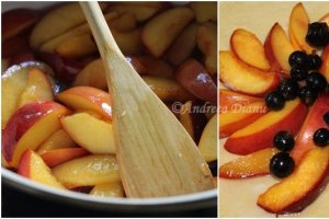Galette cu nectarine si coacaze negre