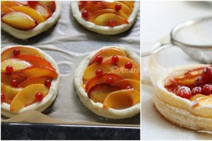 Mini-tarte din foietaj cu nectarine
