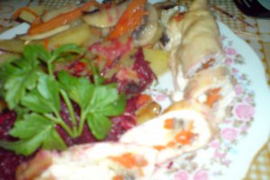 mini rulada de piept de pui