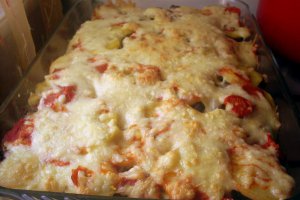 Musaca de cartofi cu carne si ciuperci