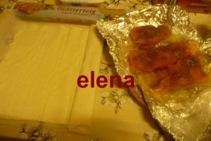 Somon in foietaj  cu garnitura de legume