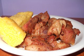 Carne prajita in ceaun